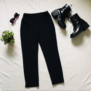 cropped black legging pants